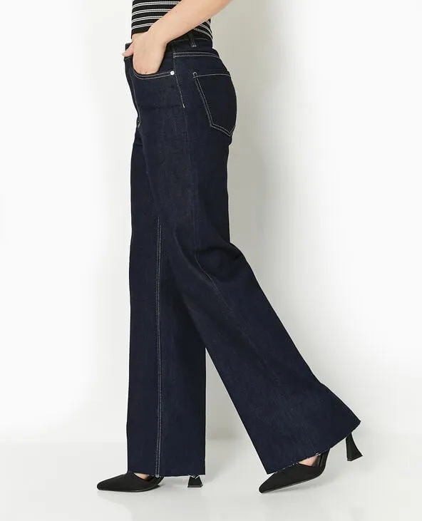 010 PMK Navy blue Highwaist wide leg Jeans