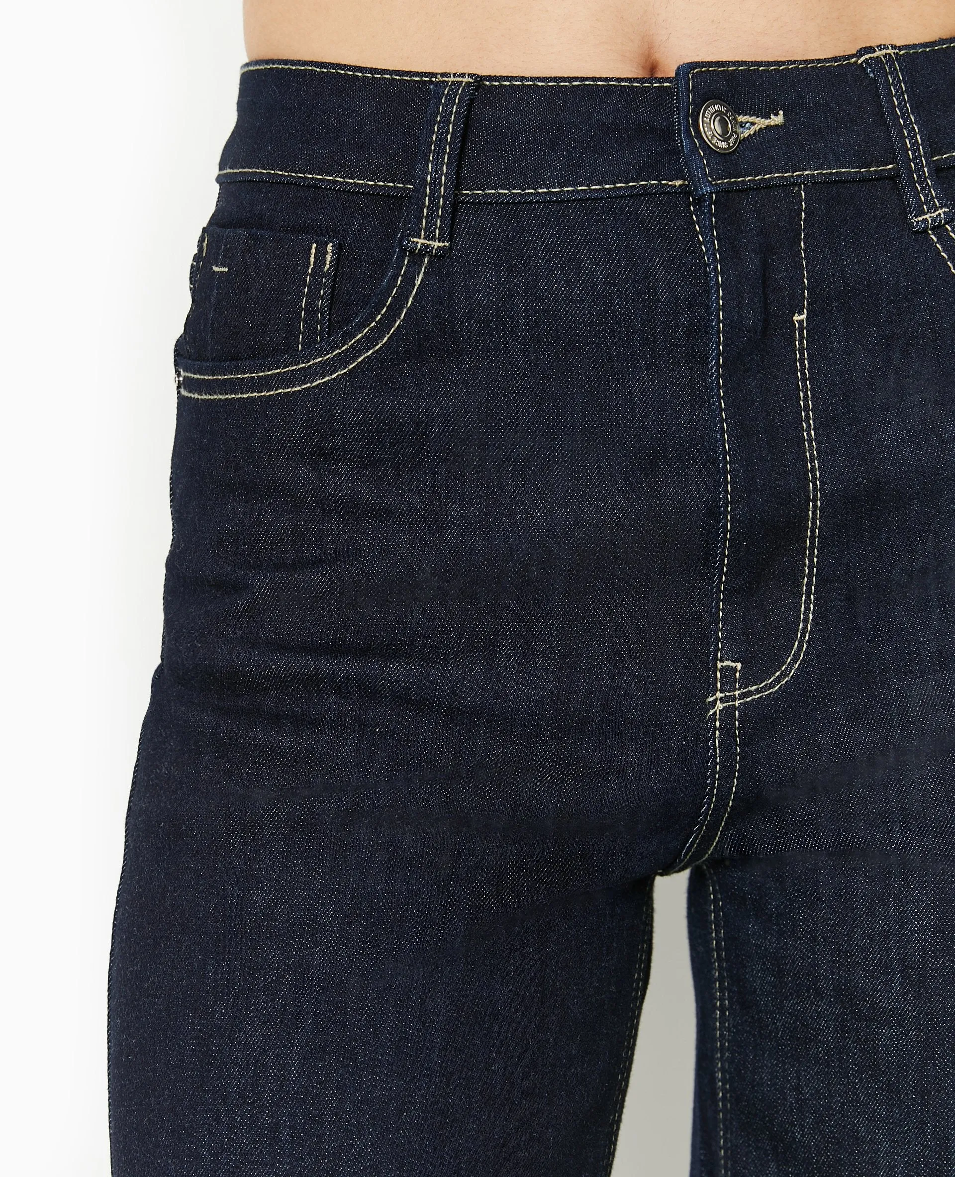 010 PMK Navy blue Highwaist wide leg Jeans