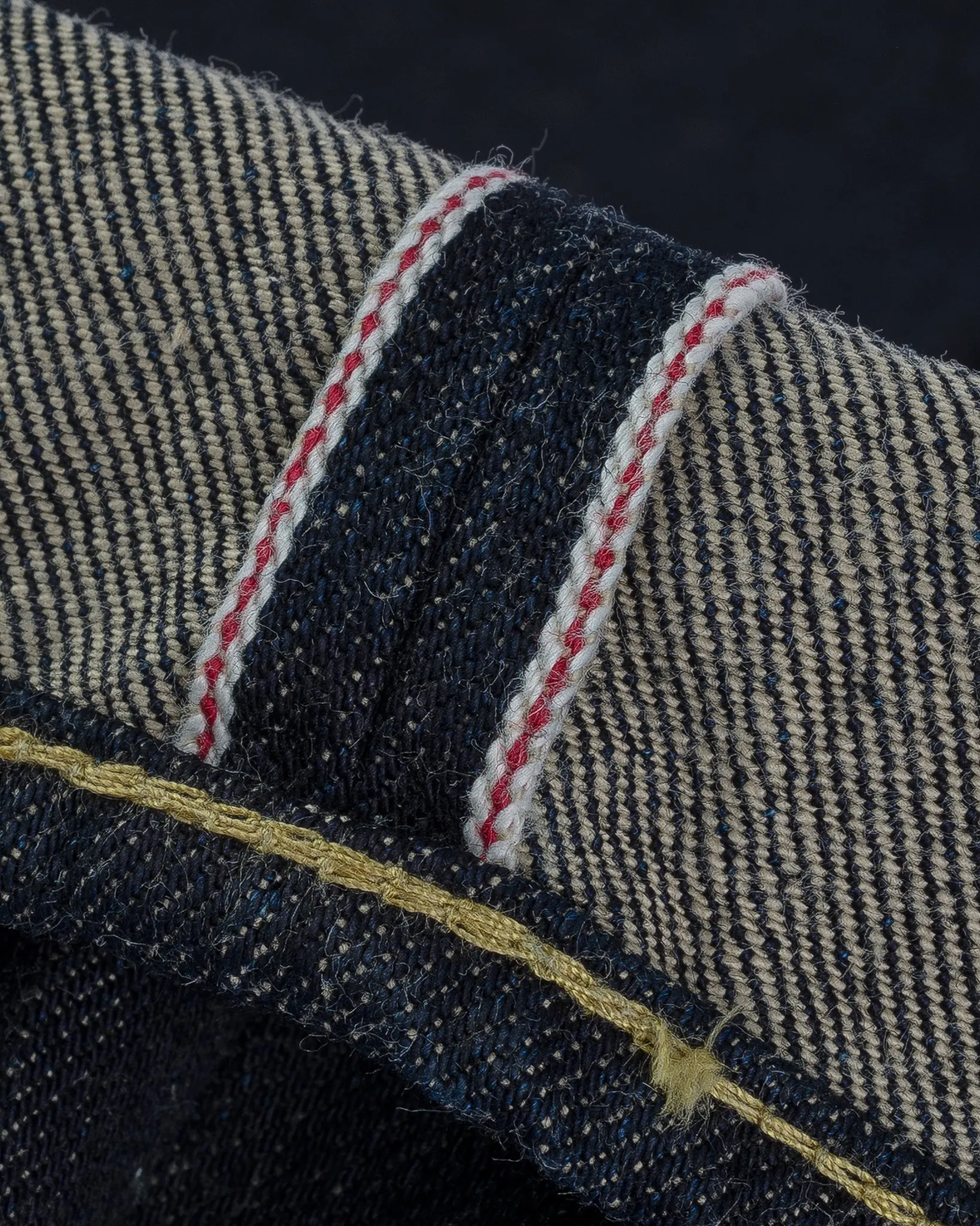 17oz Selvedge Denim Relaxed Tapered Cut Jeans - Natural Indigo