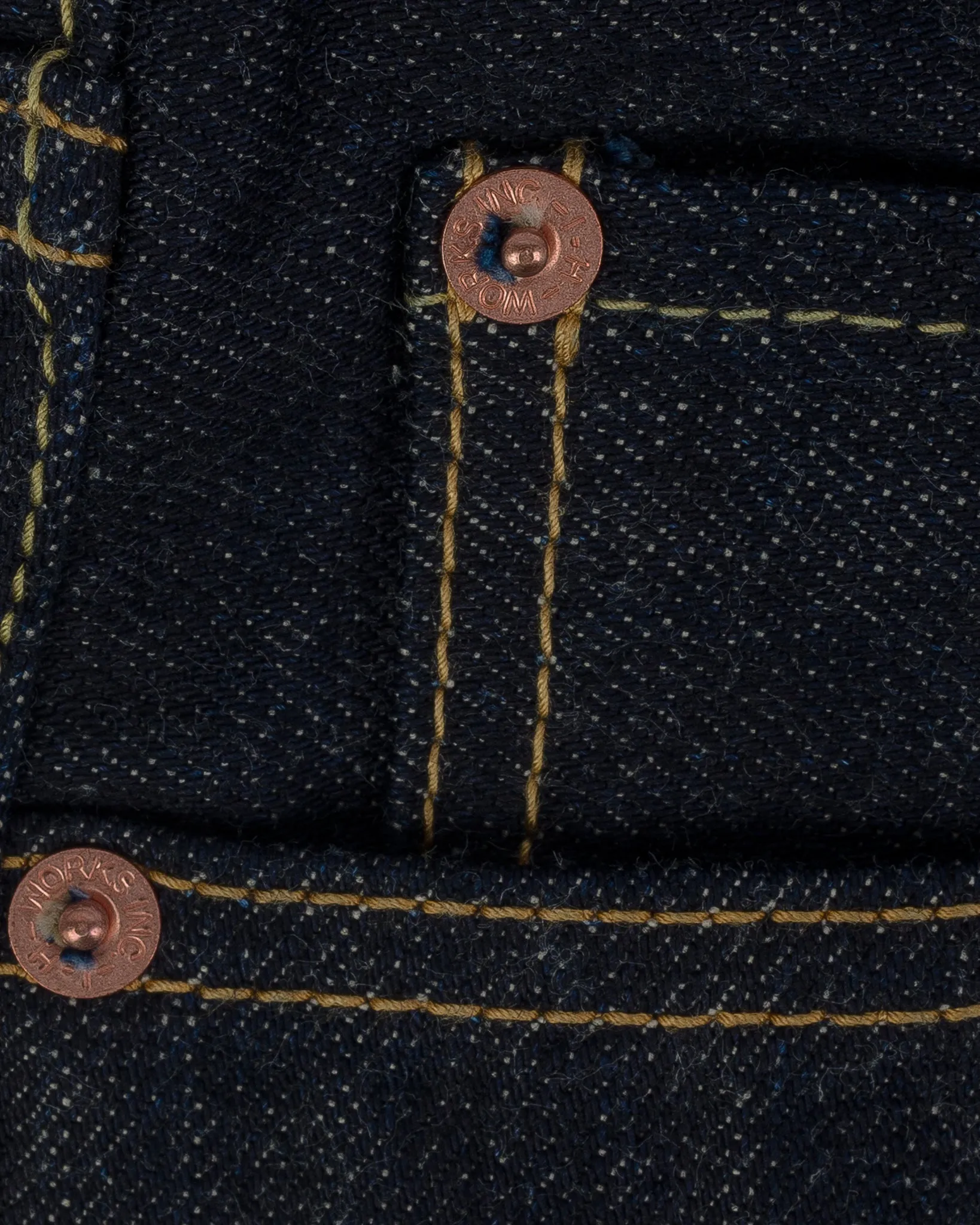 17oz Selvedge Denim Relaxed Tapered Cut Jeans - Natural Indigo