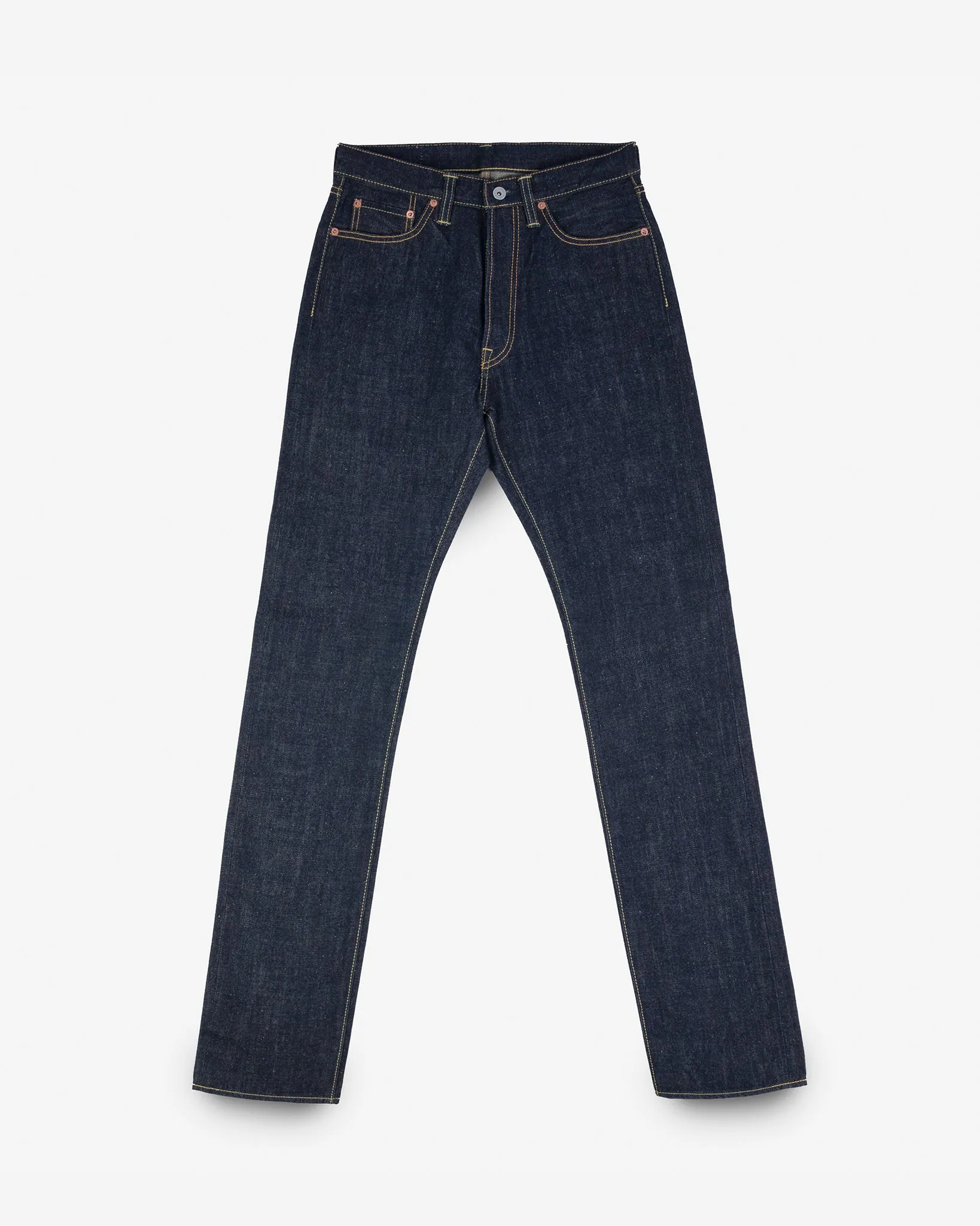 17oz Selvedge Denim Relaxed Tapered Cut Jeans - Natural Indigo
