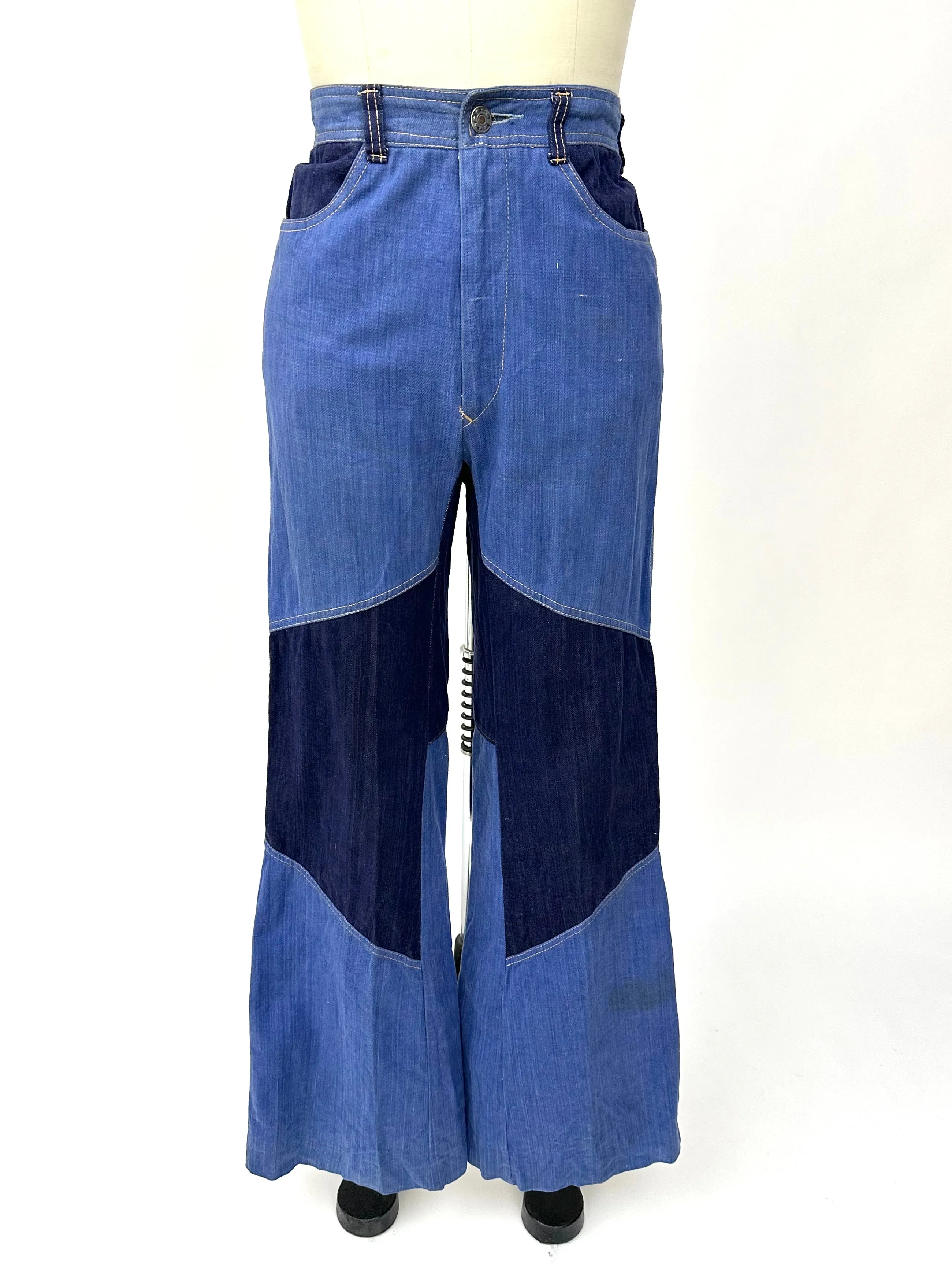 1970s Pat-Chez Patchwork Jeans