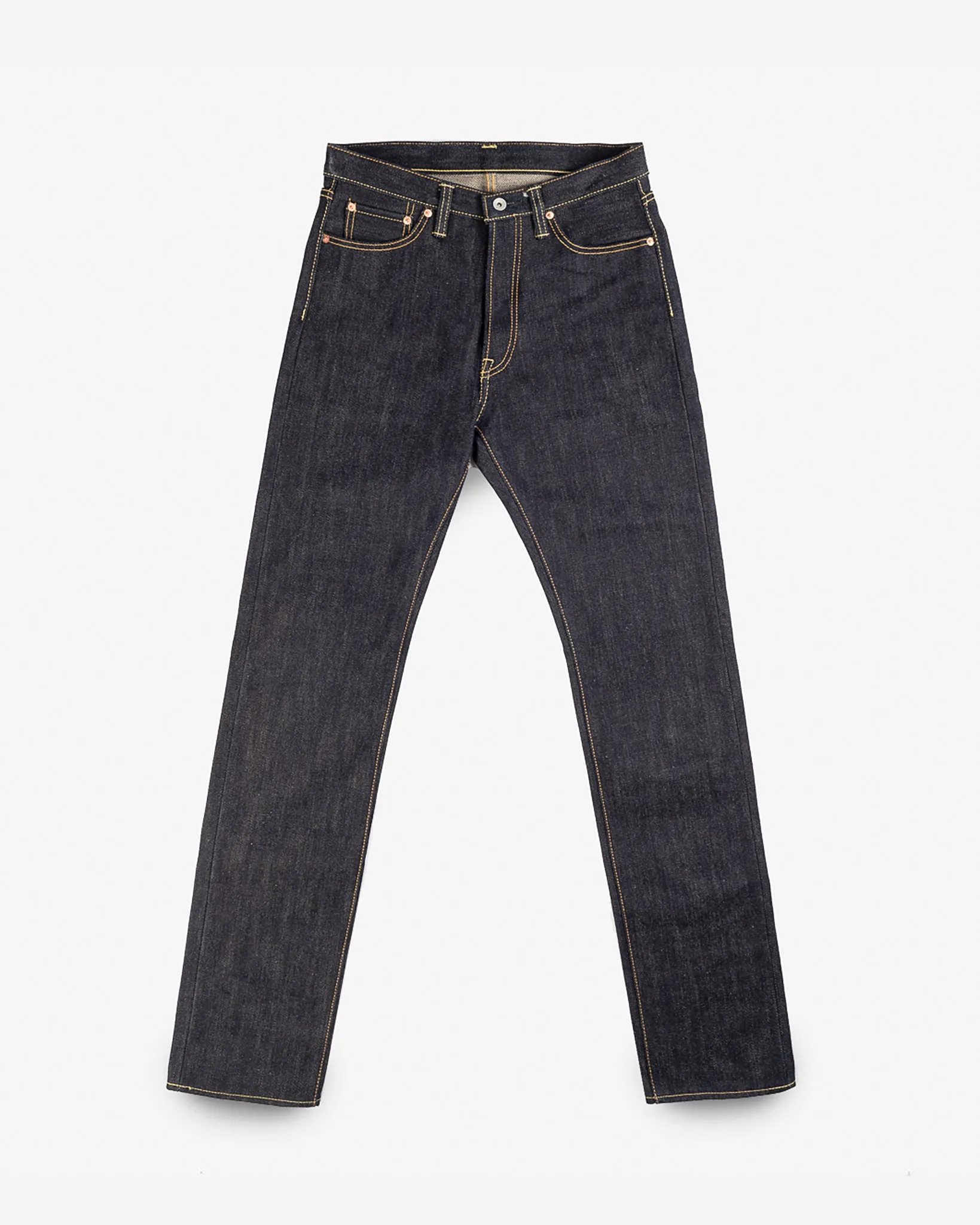 25oz Selvedge Denim Relaxed Tapered Cut Jeans - Indigo