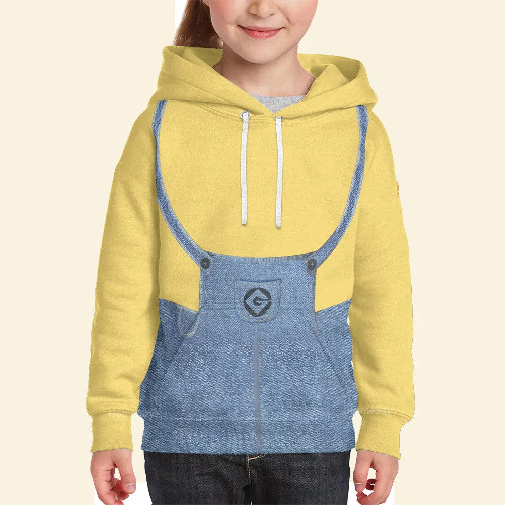 3D Cute Overalls Kid Hoodie QT5020402