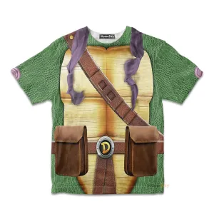 3D Donatello TMNT Don Donnie Custom Cosplay Costume Kid Tshirt QT208136Hf