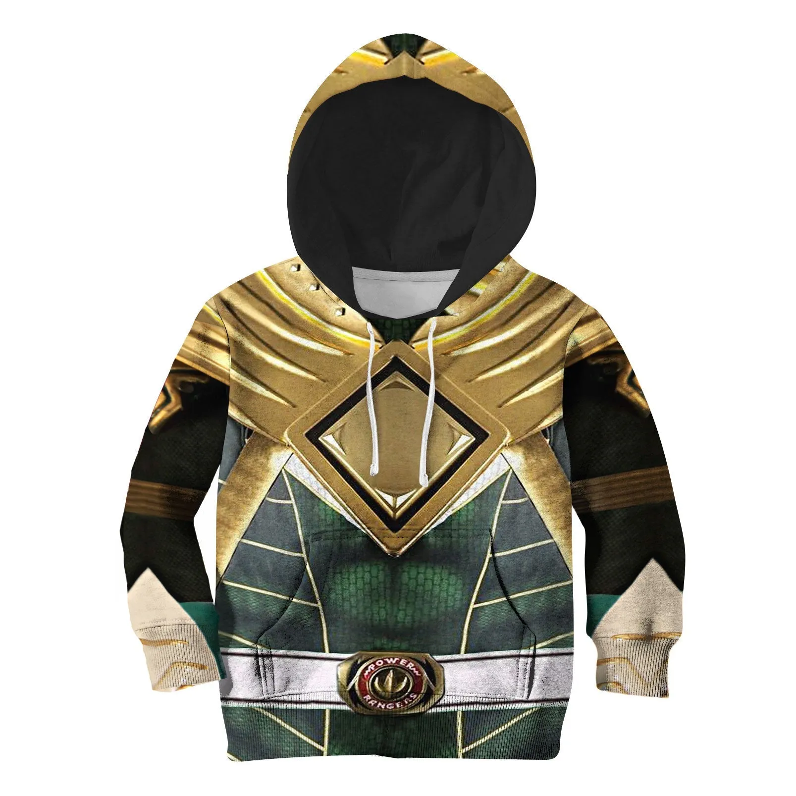3D Green Ranger Kid Hoodie