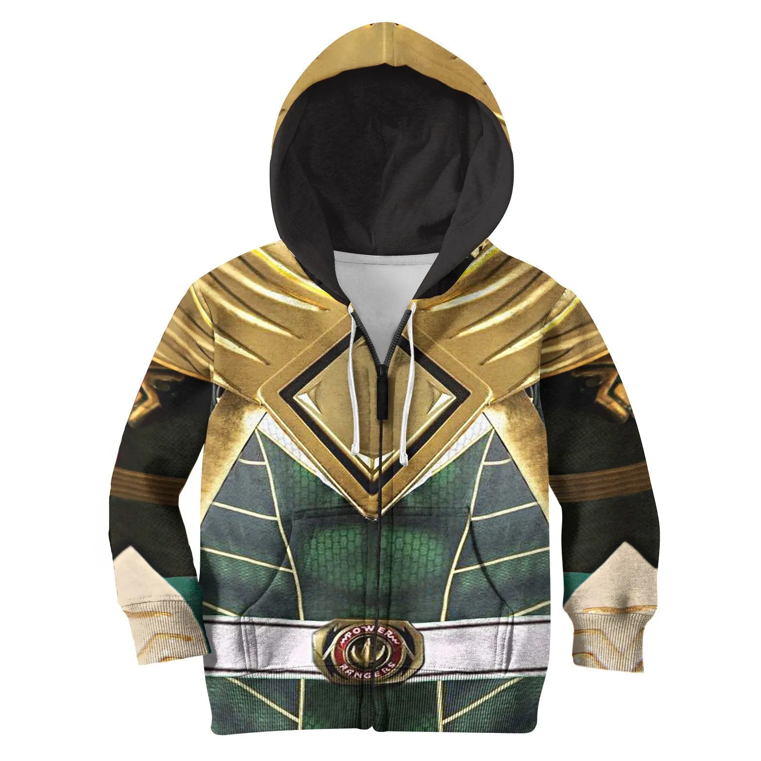 3D Green Ranger Kid Hoodie