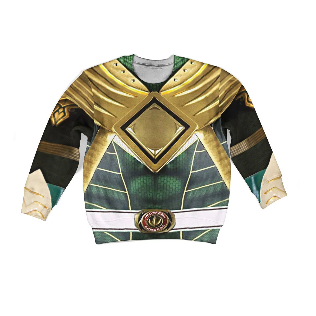 3D Green Ranger Kid Hoodie