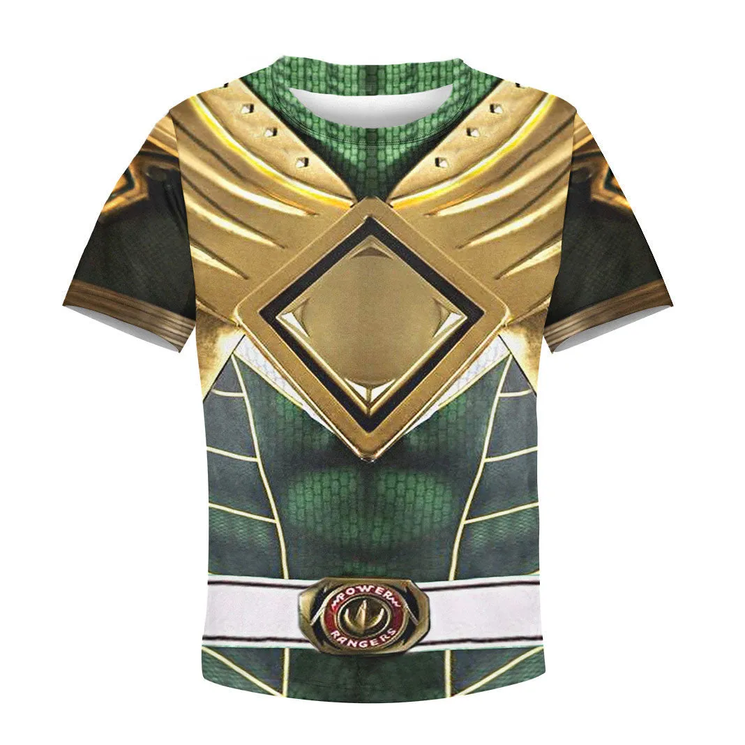 3D Green Ranger Kid Hoodie