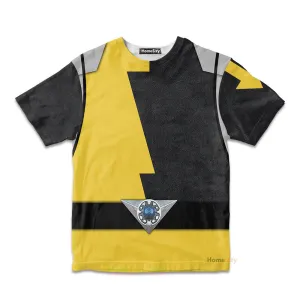 3D Power Rangers HyperForce Yellow Custom Kid Tshirt QT305861Hf