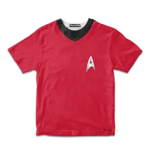 3D Star Trek The Original Series 1966 1969 Red Custom Cosplay Costume Kid Tshirt QT210283Hf