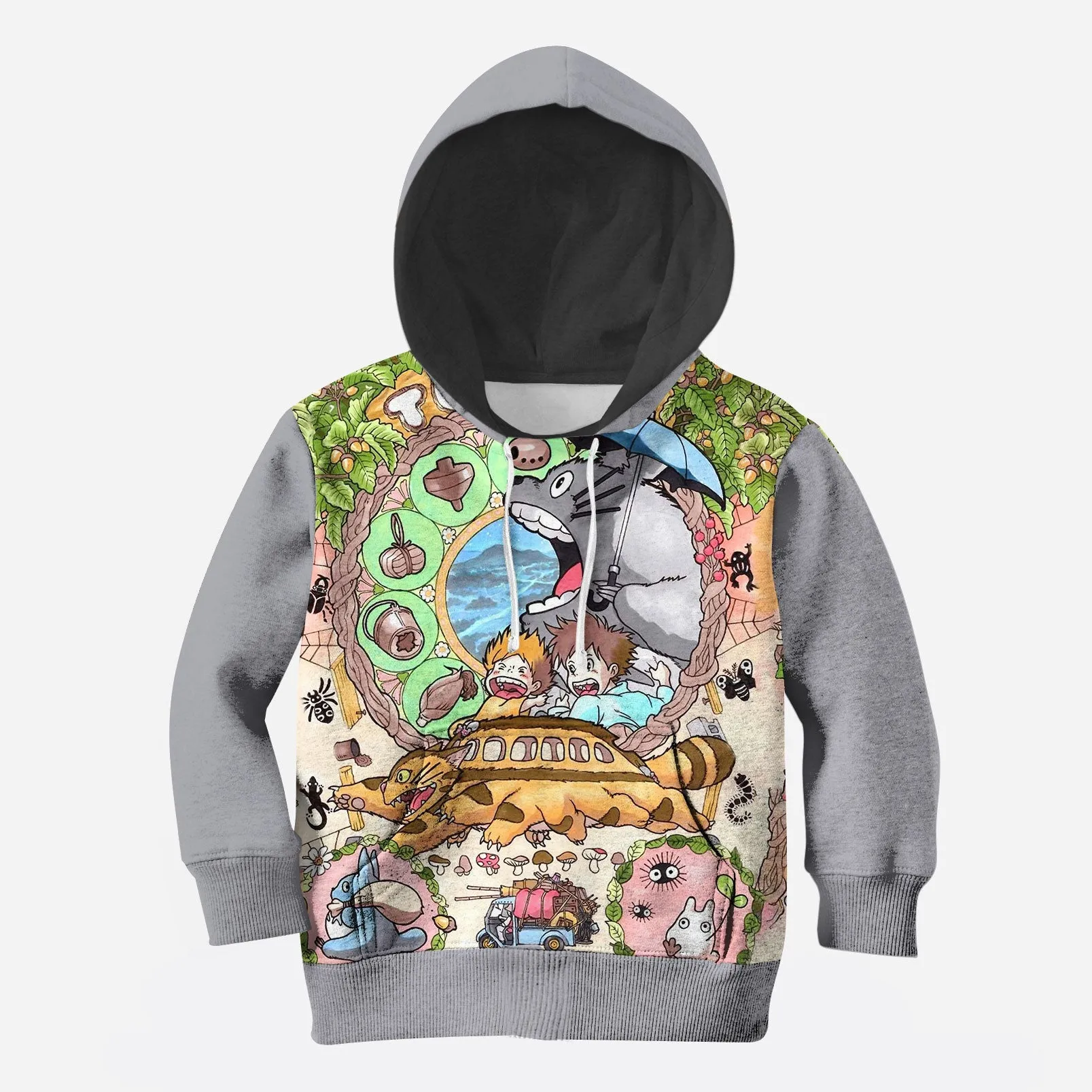 3D Totoro Colorful Kid Hoodie