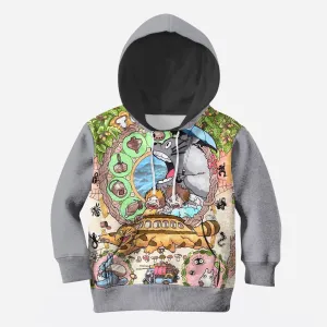 3D Totoro Colorful Kid Hoodie