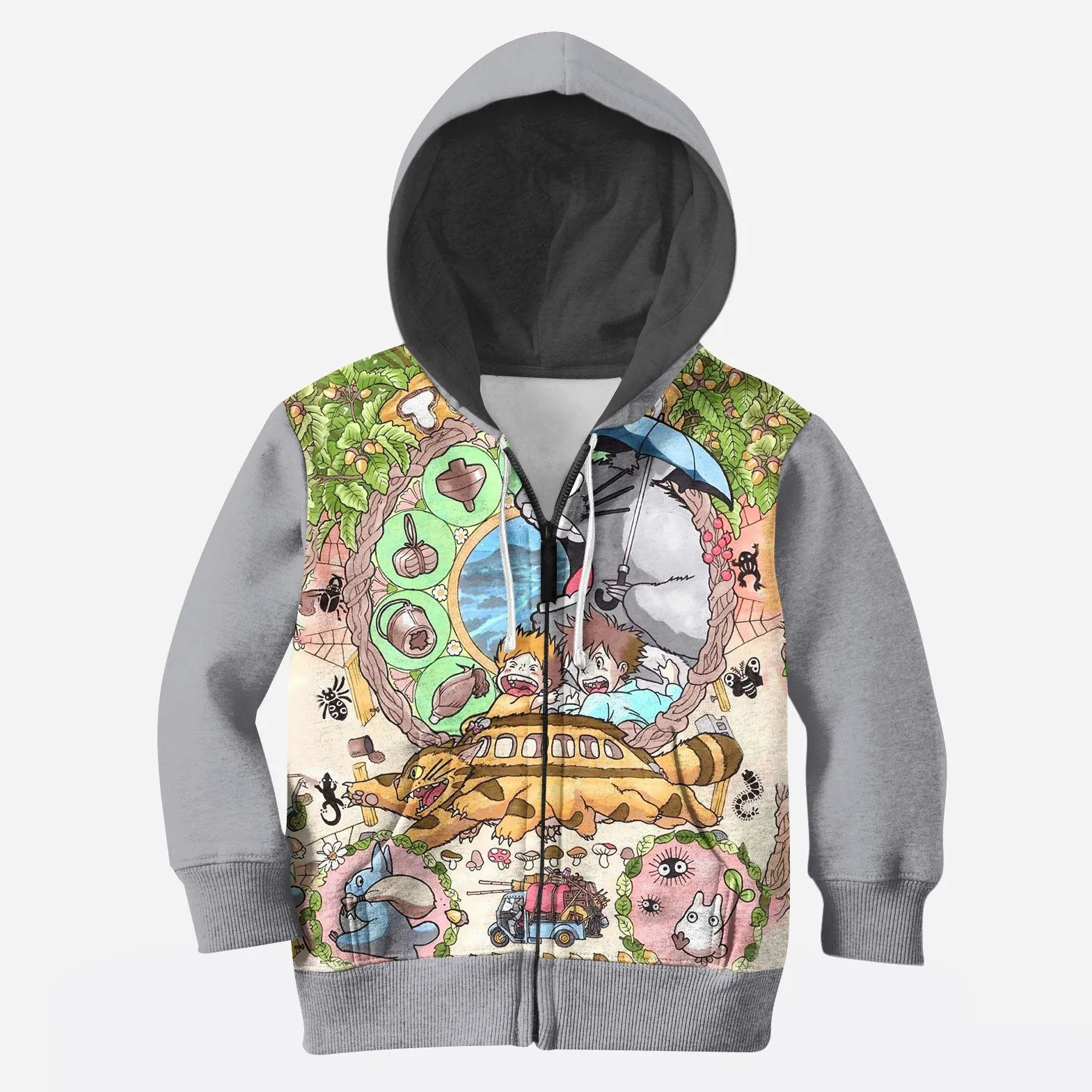 3D Totoro Colorful Kid Hoodie