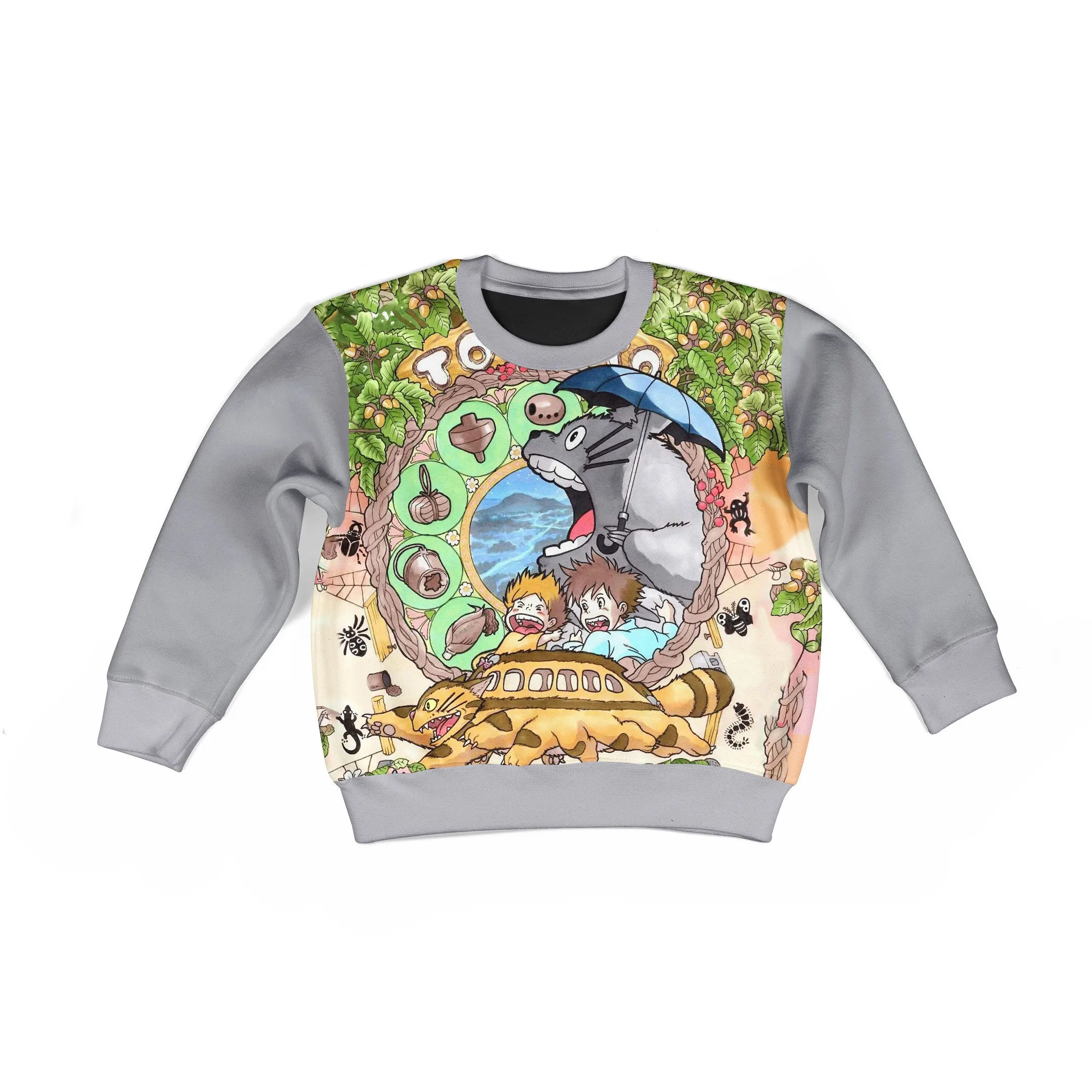 3D Totoro Colorful Kid Hoodie