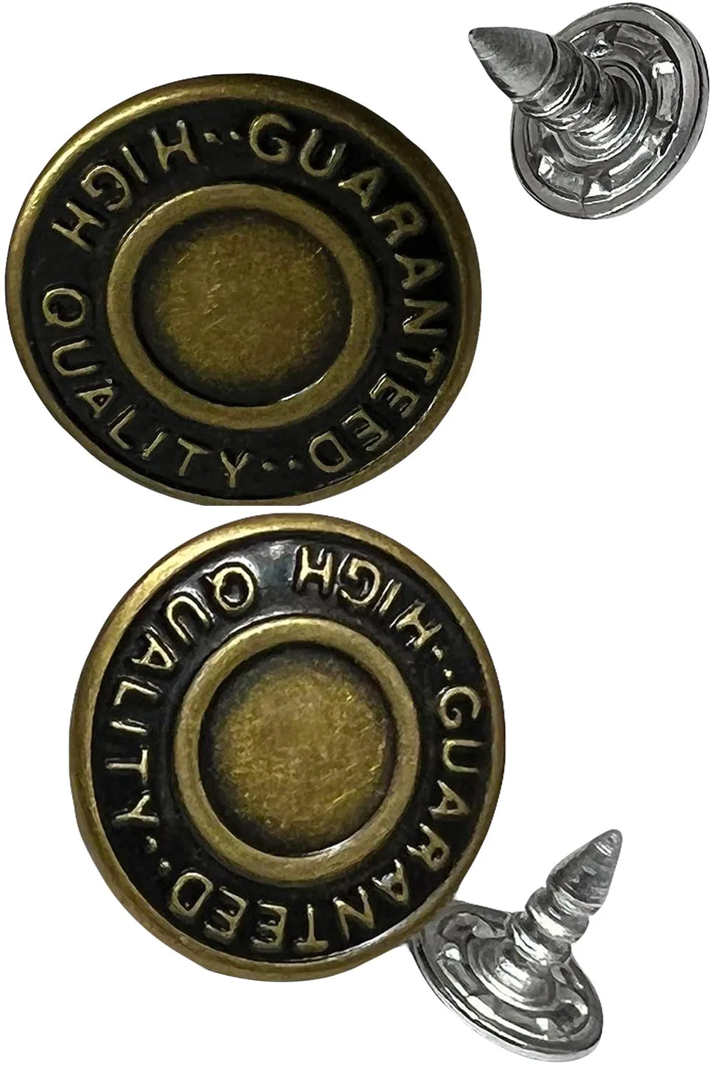 50 Pieces Brass Hammer-On Denim Jean Jacket Replacement Buttons