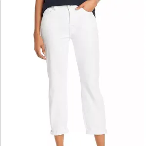 7 For All Mankind Josefina Slim Boyfriend Jean in White