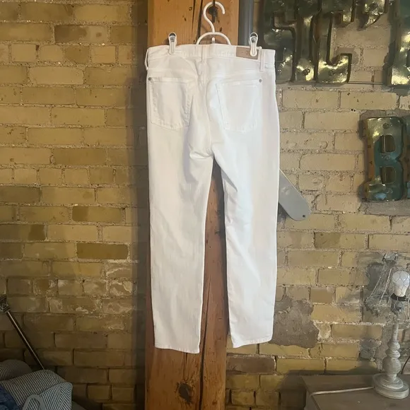 7 For All Mankind Josefina Slim Boyfriend Jean in White