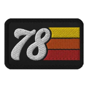 78 - 1978 Retro Groovy Birthday Year Embroidered patches