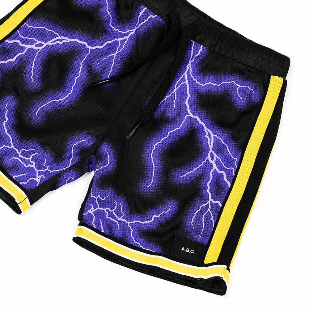 A.B.C. QUIET STORM SHORTS (BLACK/PURPLE)