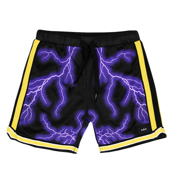 A.B.C. QUIET STORM SHORTS (BLACK/PURPLE)