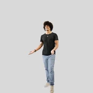 ADULT T-SHIRT  ROUND NECK BLACK