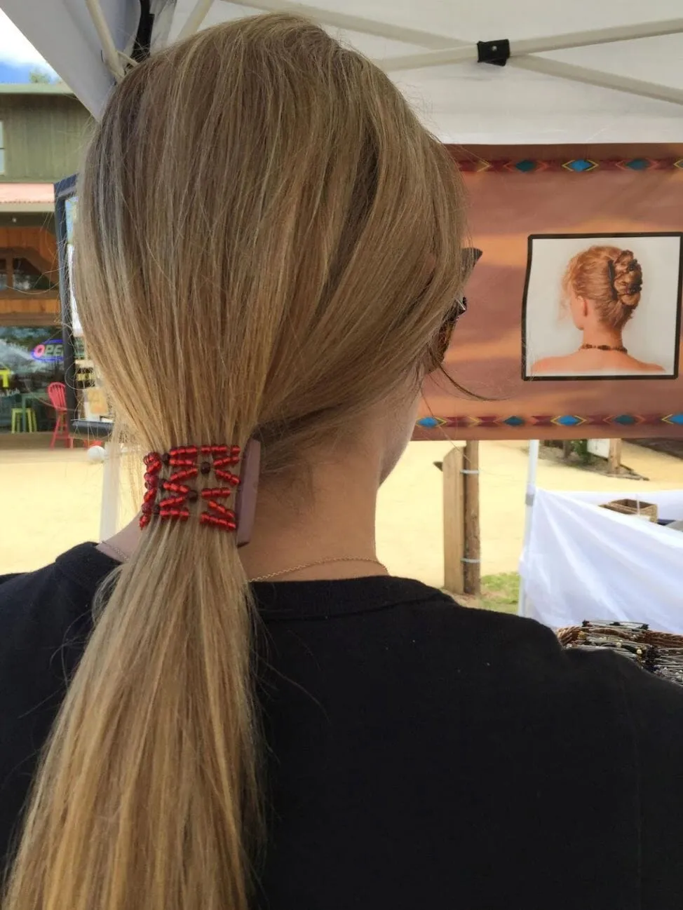 African Butterfly LadyBug Hair Comb - Brown 63