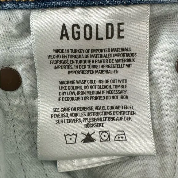 Agolde Fen High Rise Relaxed Straight Classic Preppy High End Luxury Jeans 29