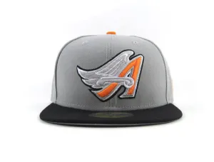 Anaheim Angels New Era 5950 Fitted Hat (GREY BLACK ORANGE)