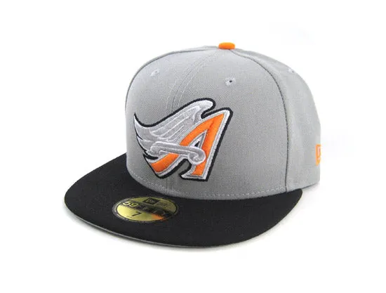Anaheim Angels New Era 5950 Fitted Hat (GREY BLACK ORANGE)