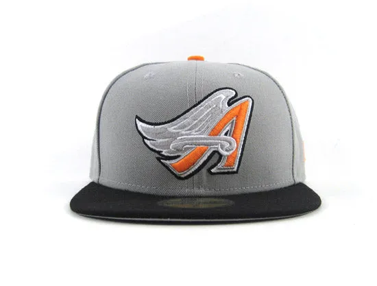 Anaheim Angels New Era 5950 Fitted Hat (GREY BLACK ORANGE)