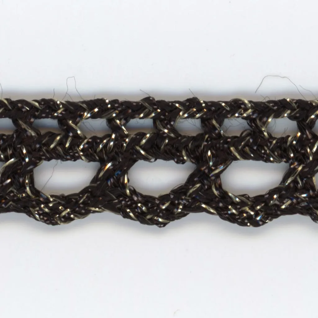 Antique Metallic Trimming Braid #10 Black Gold