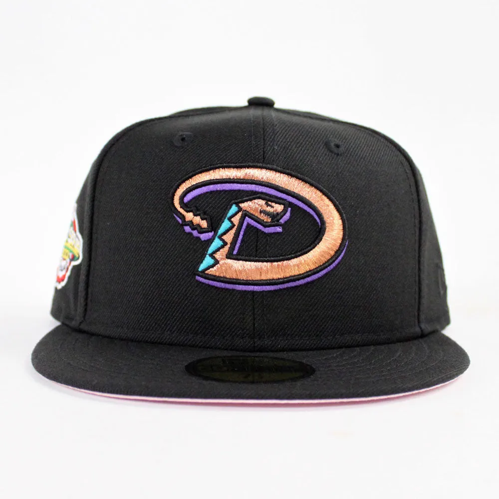 Arizona Diamondbacks 2001 World Series New Era 59Fifty Fitted Hat (Black Pink Under Brim)