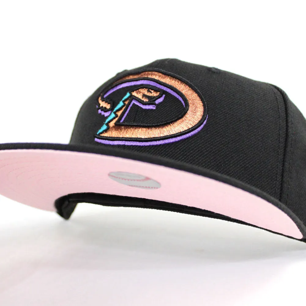 Arizona Diamondbacks 2001 World Series New Era 59Fifty Fitted Hat (Black Pink Under Brim)
