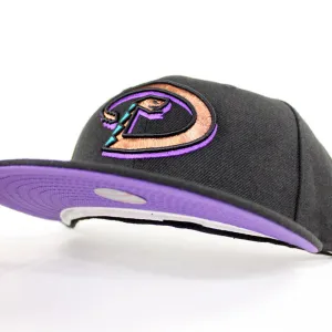Arizona Diamondbacks 2001 World Series New Era 59Fifty Fitted Hat (Bright Purple Under Brim)