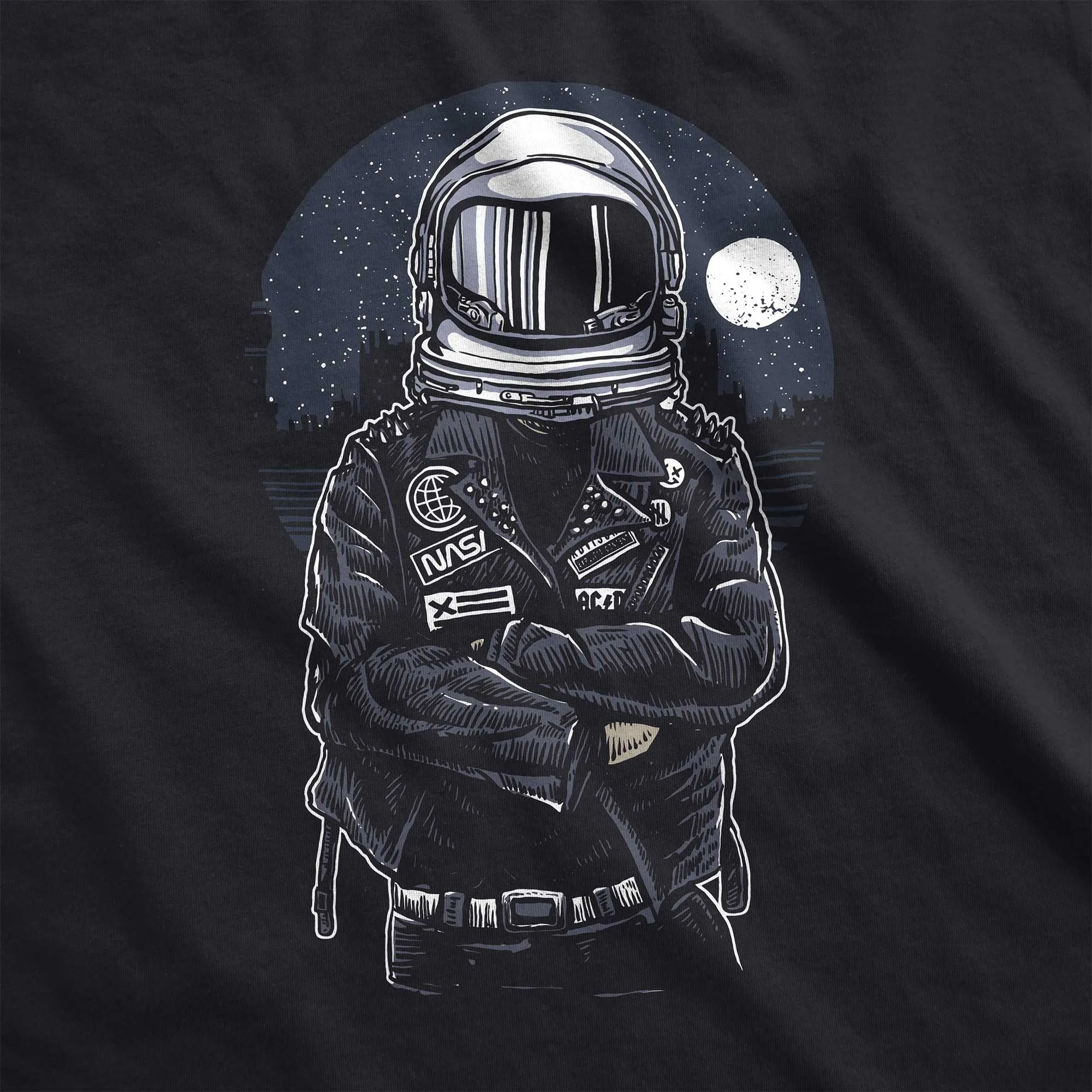 Astronaut Rebel - Adult Unisex Jersey Crew Tee