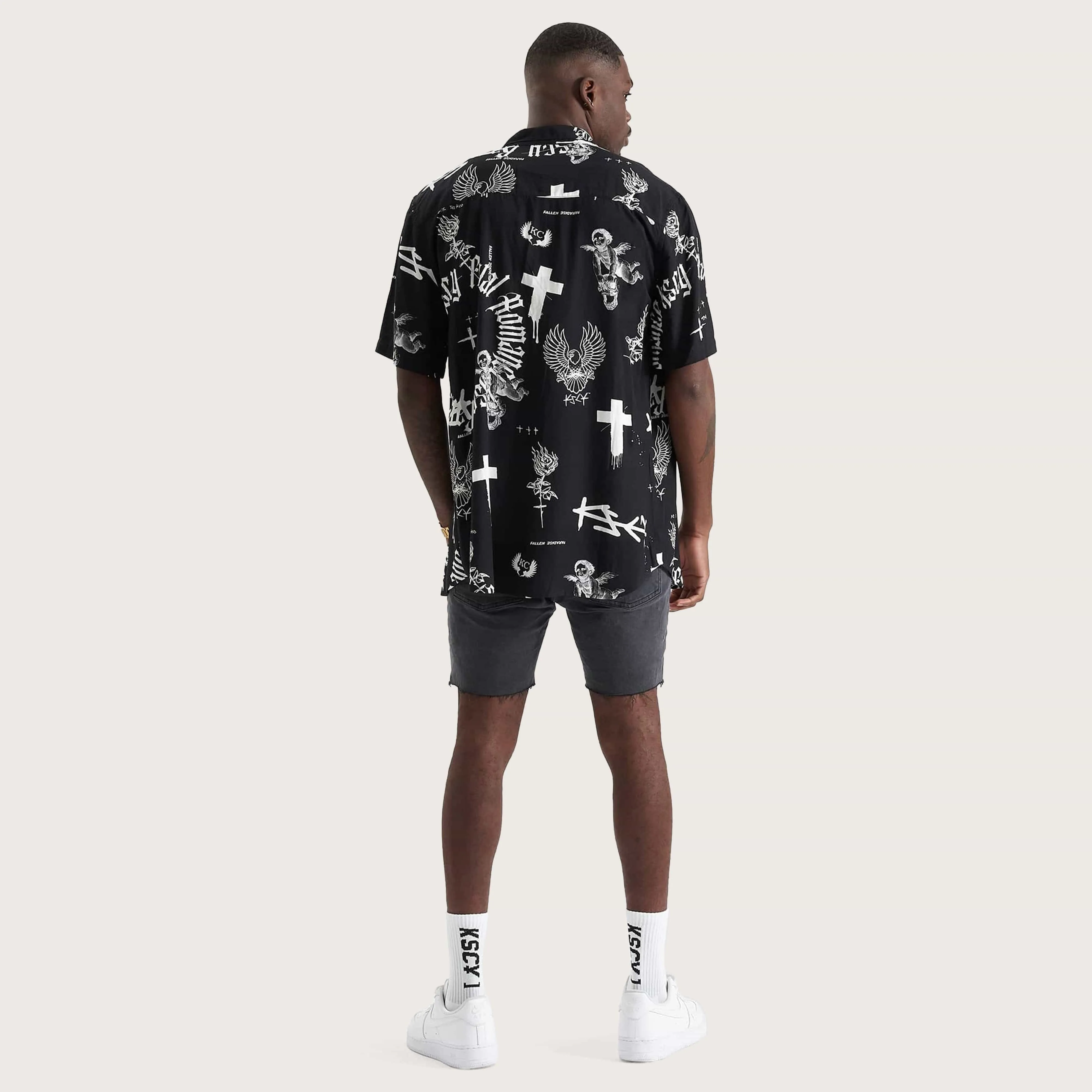 Augur Party Shirt Black/White