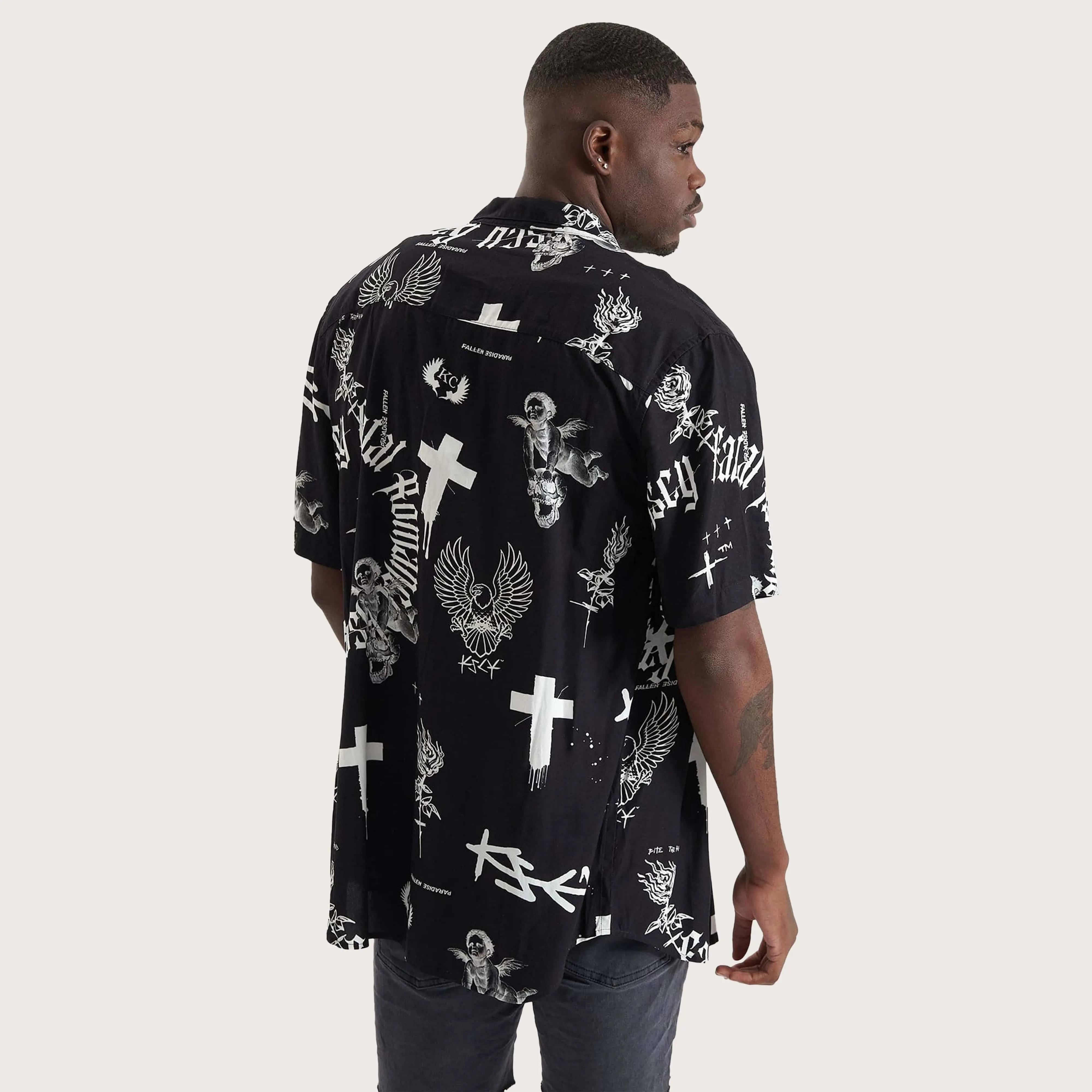 Augur Party Shirt Black/White