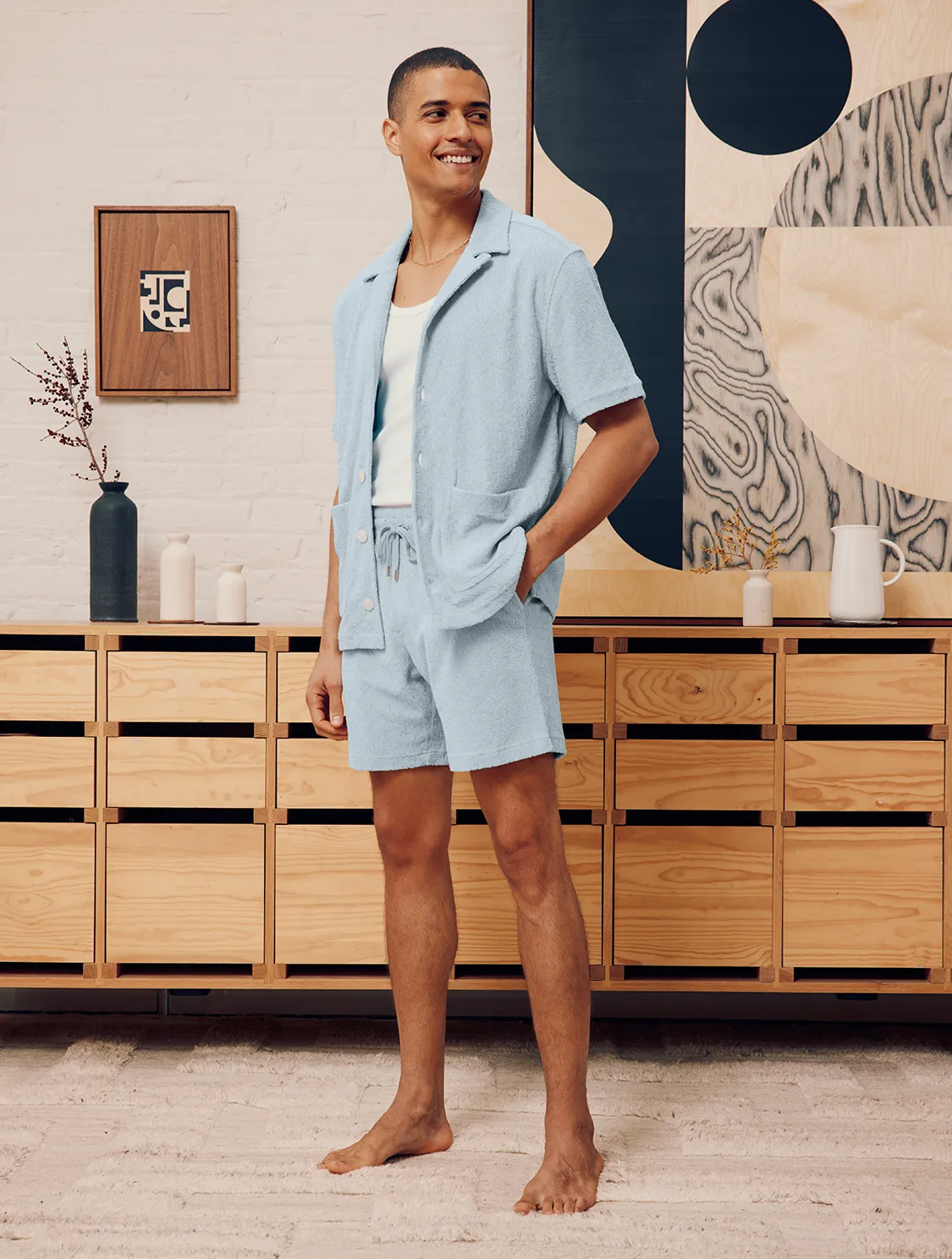 AUGUSTO TERRY COTTON SHORTS