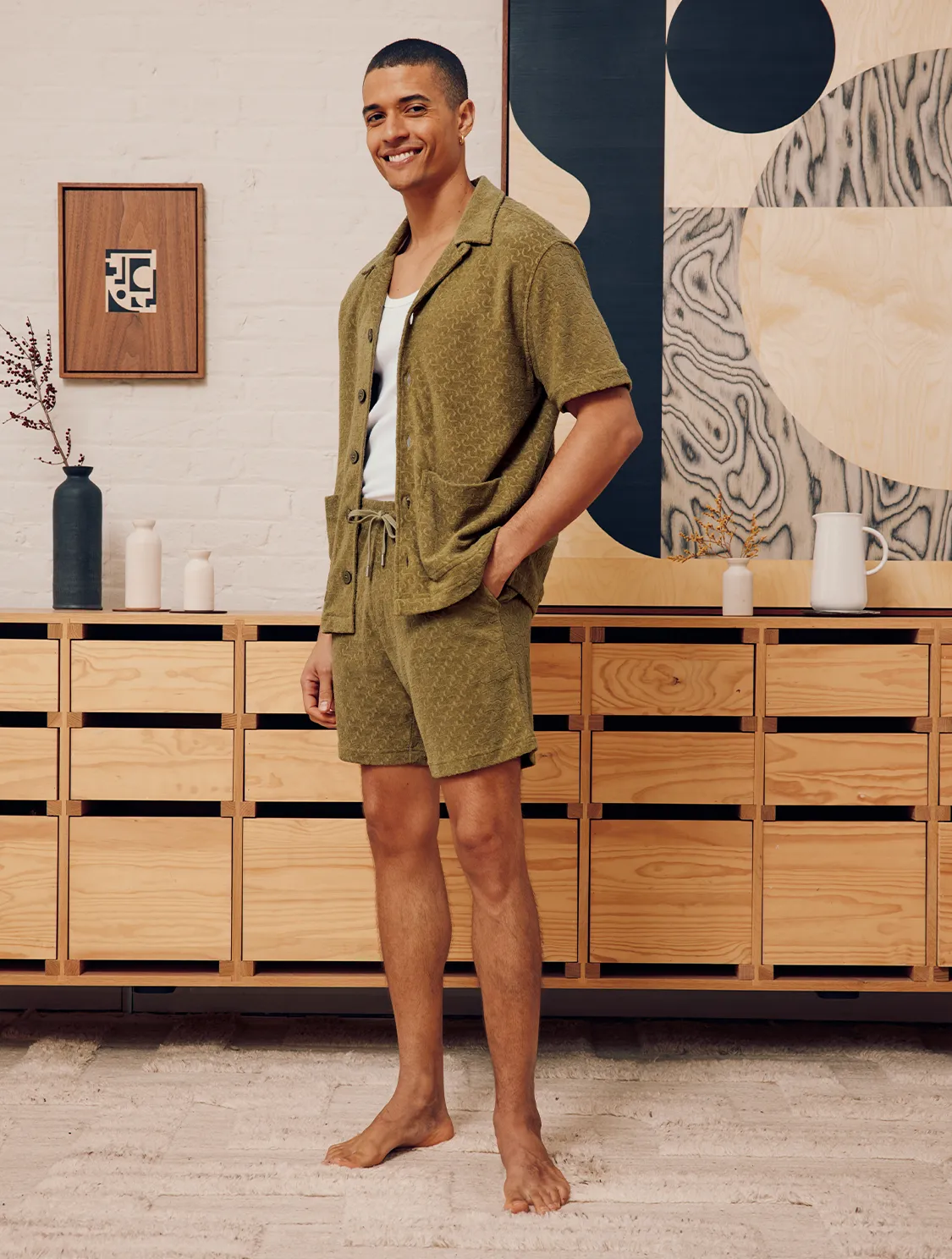 AUGUSTO TERRY COTTON SHORTS