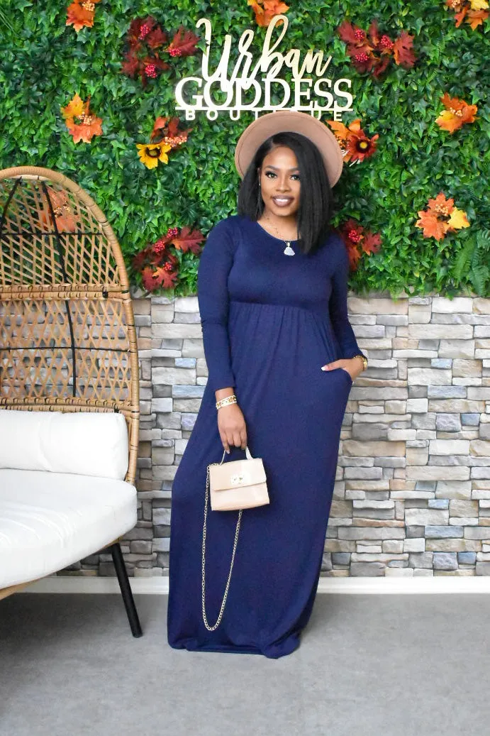 Autumn Dress (Navy)
