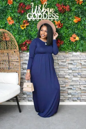 Autumn Dress (Navy)