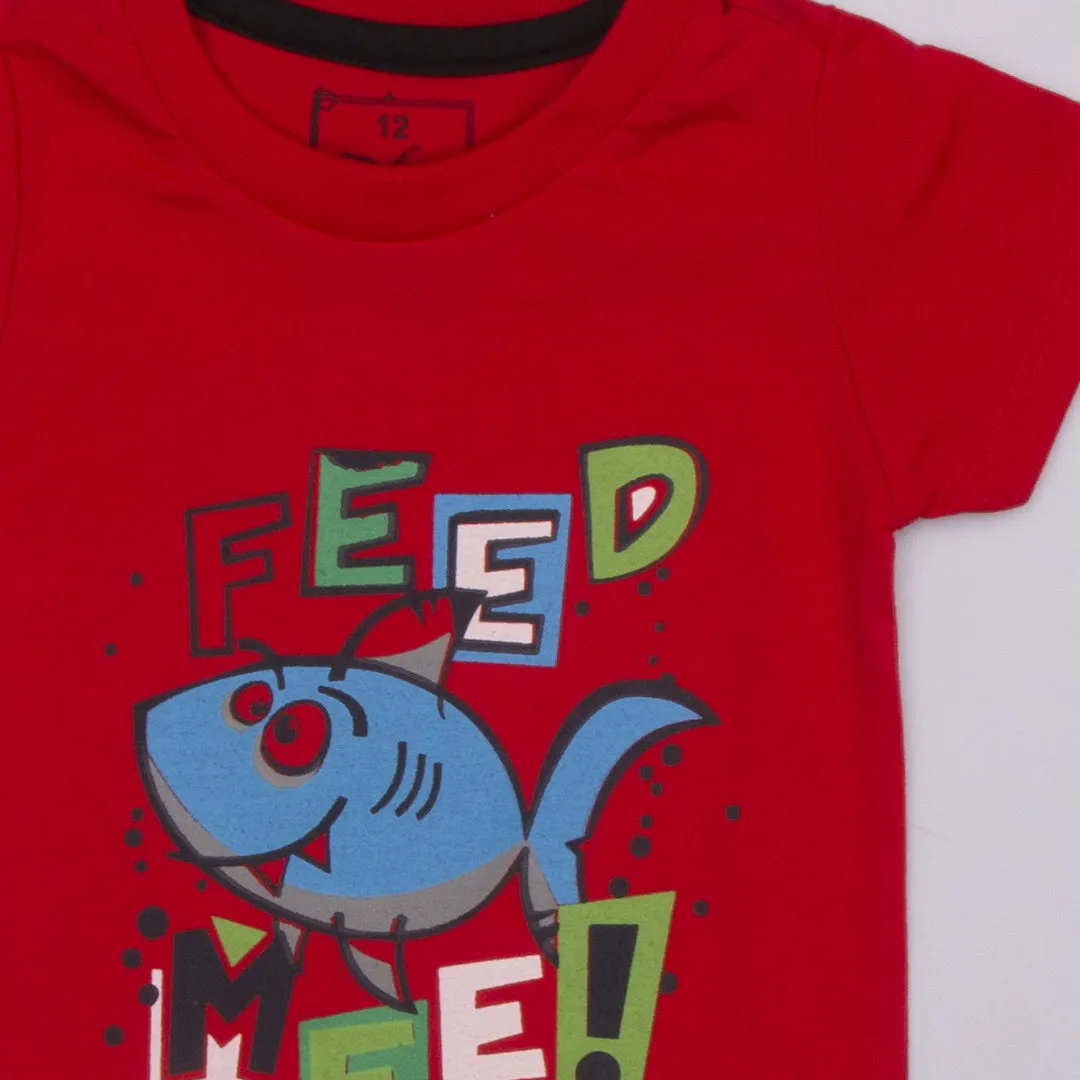 Baba Printed T-Shirt (Feed me )
