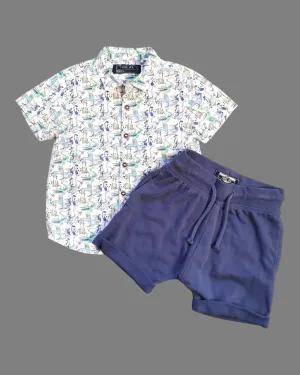 BABY BOY SIZE 18/24 MONTHS - NEXT 82, 2 Piece Matching Summer Outfit EUC B14