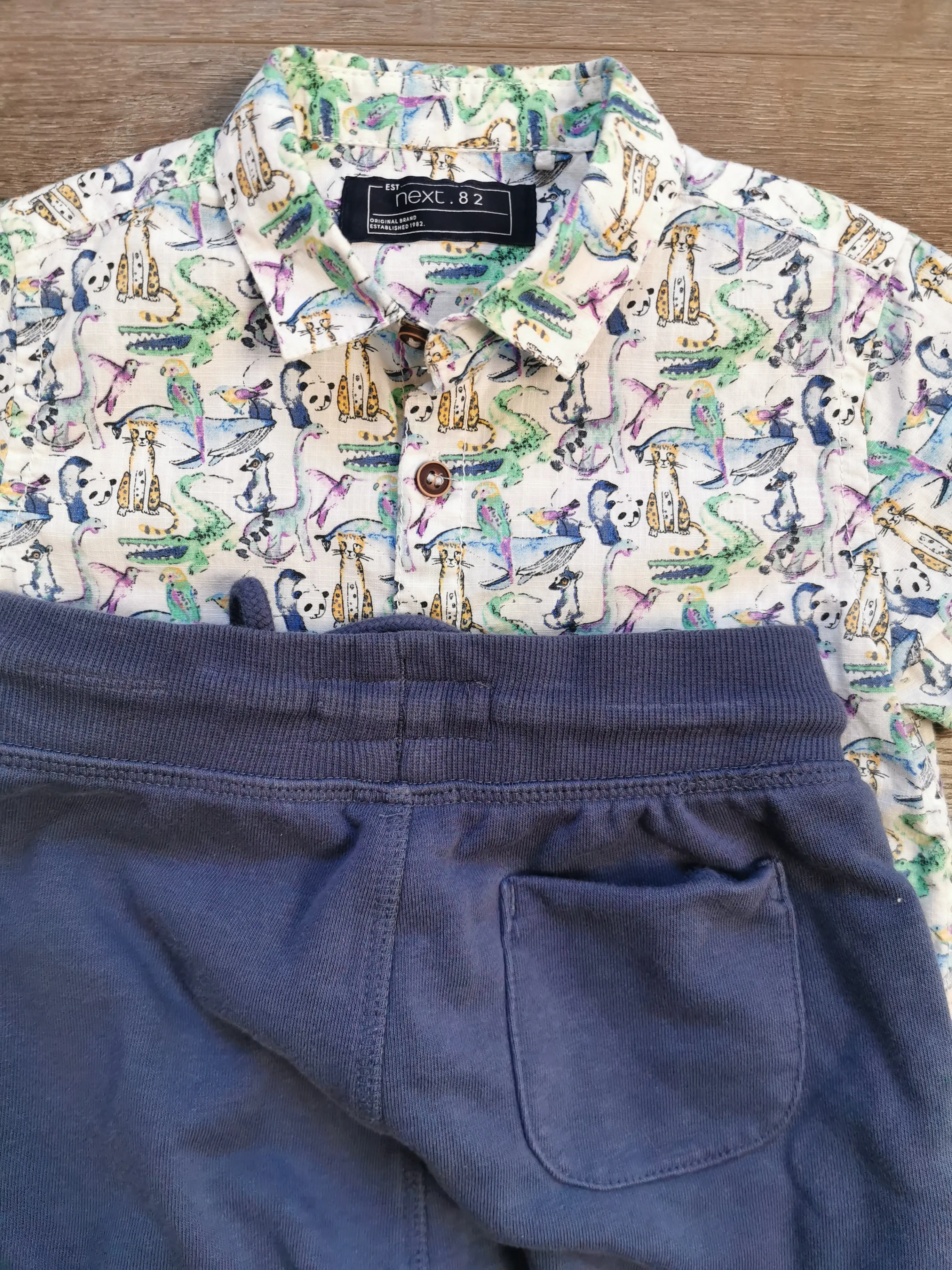 BABY BOY SIZE 18/24 MONTHS - NEXT 82, 2 Piece Matching Summer Outfit EUC B14