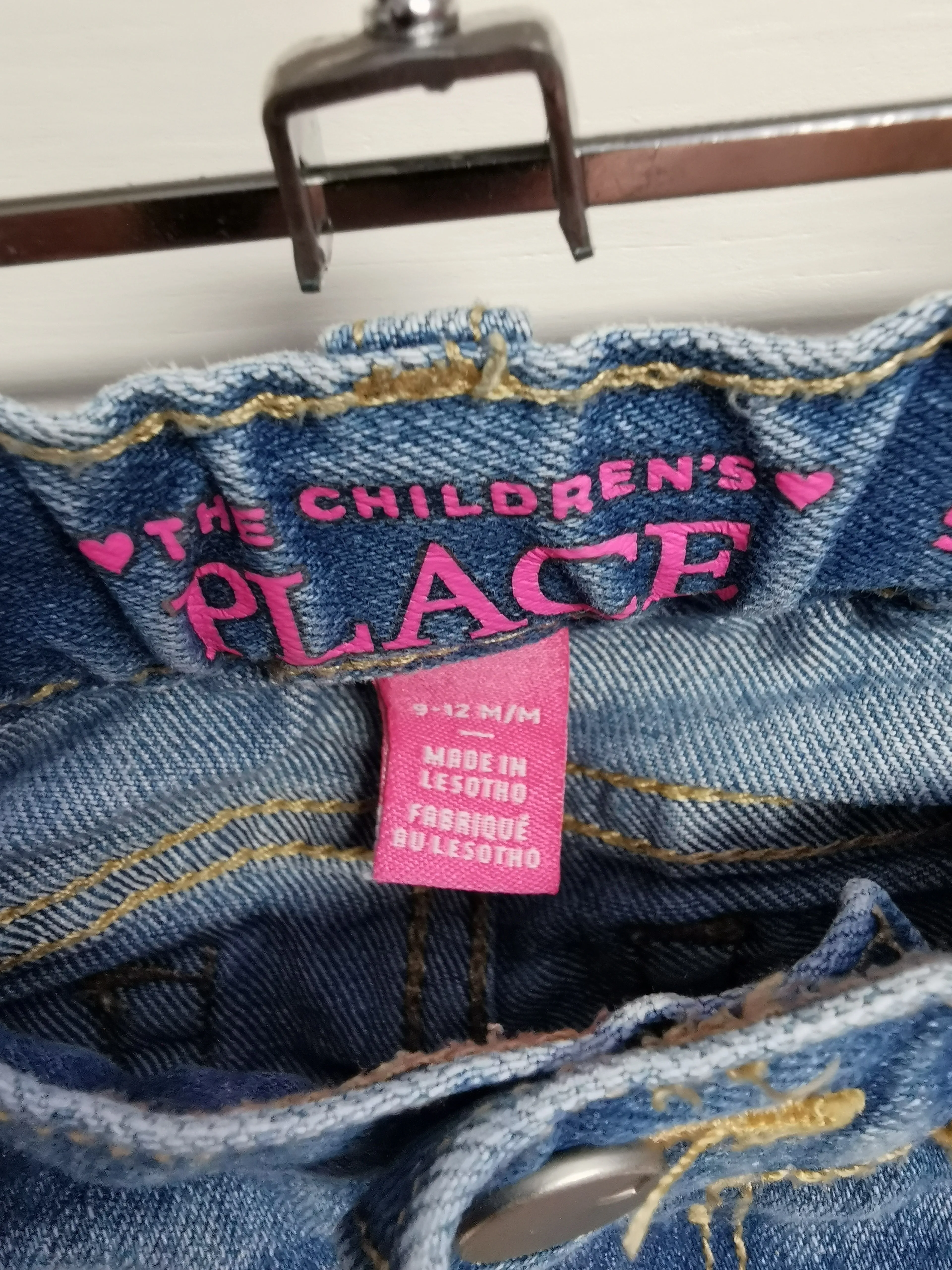 BABY GIRL SIZE 9/12 MONTHS -  CHILDREN'S PLACE Straight Fit Jeans EUC B46