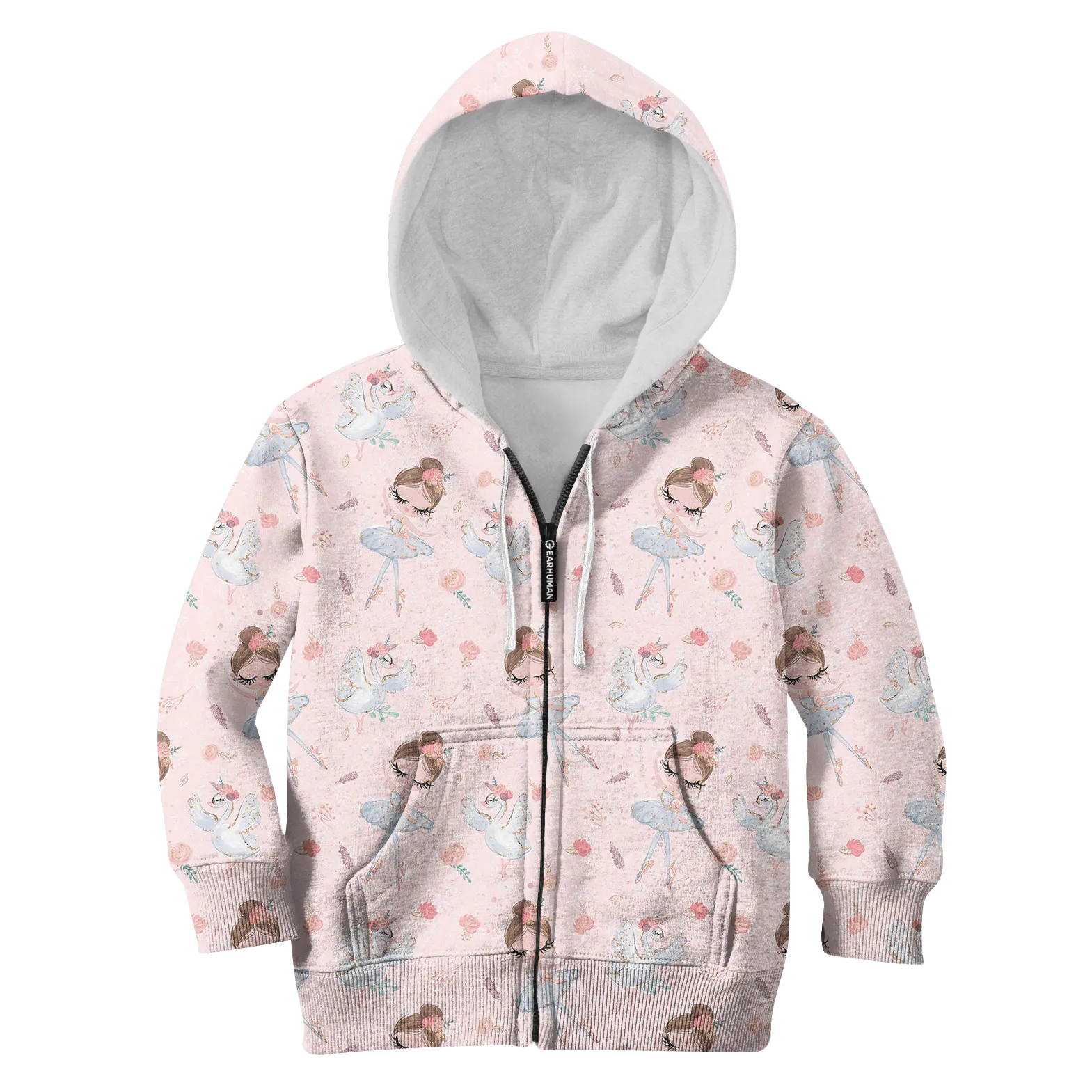 Ballet Dancer And White Swan Custom Cosplay Kid Hoodie