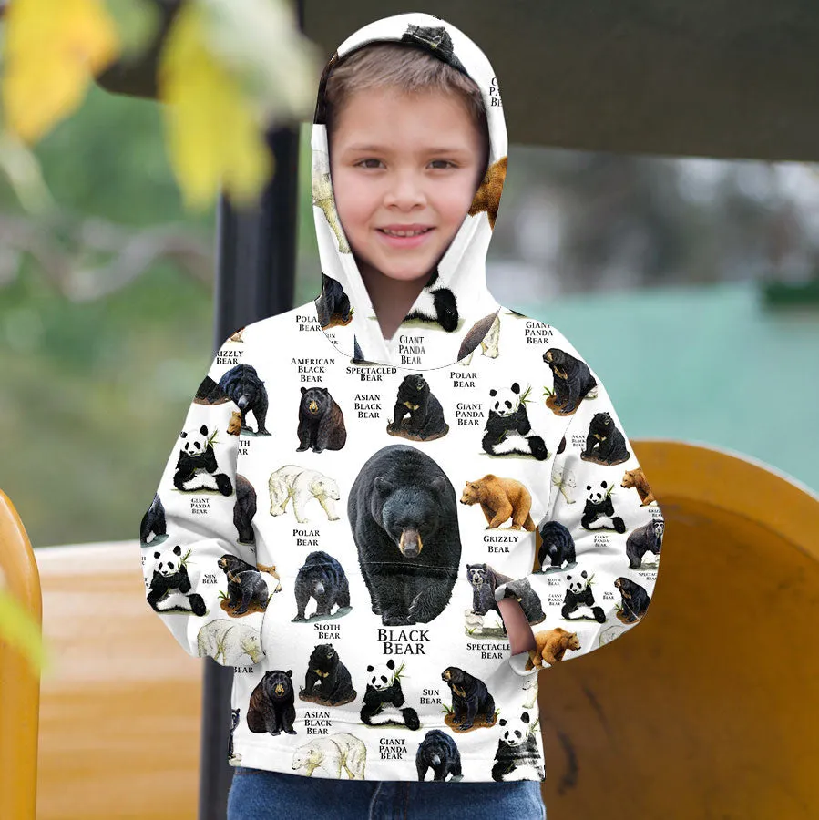Bear Of The World 3D Shirts For Kids Hoodie