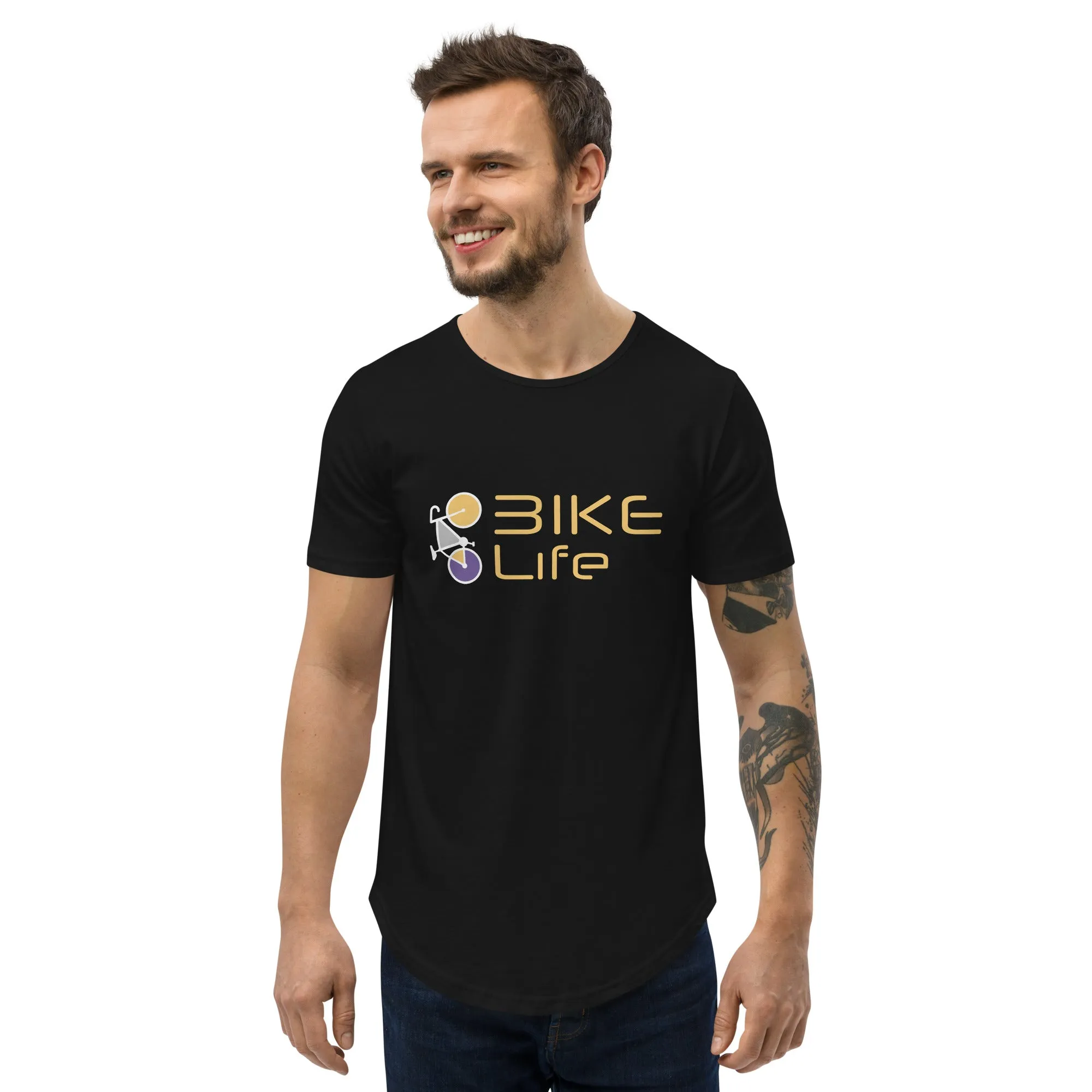 BIKE LIFE - Men's Curved Hem T-Shirt