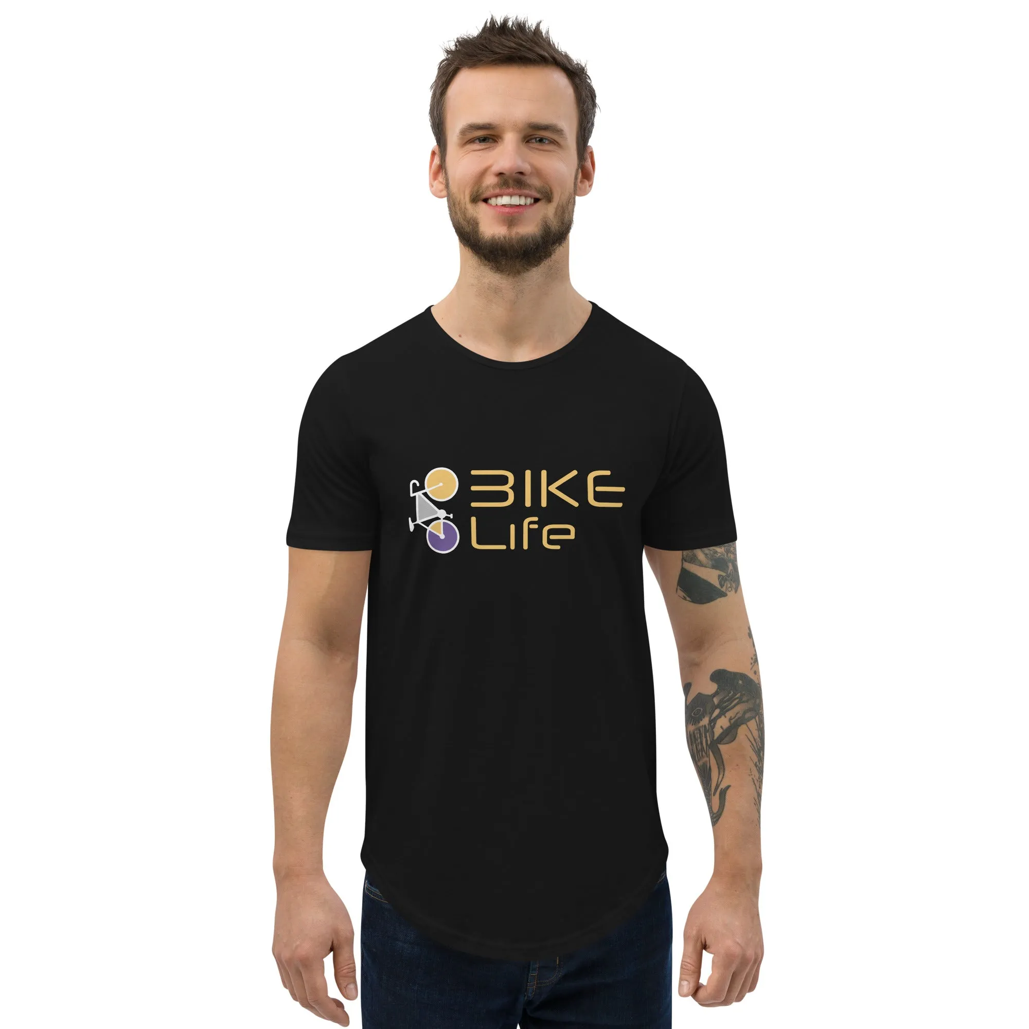 BIKE LIFE - Men's Curved Hem T-Shirt